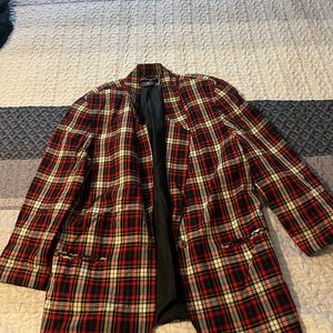 Counterparts Red and Black Plaid Blazer